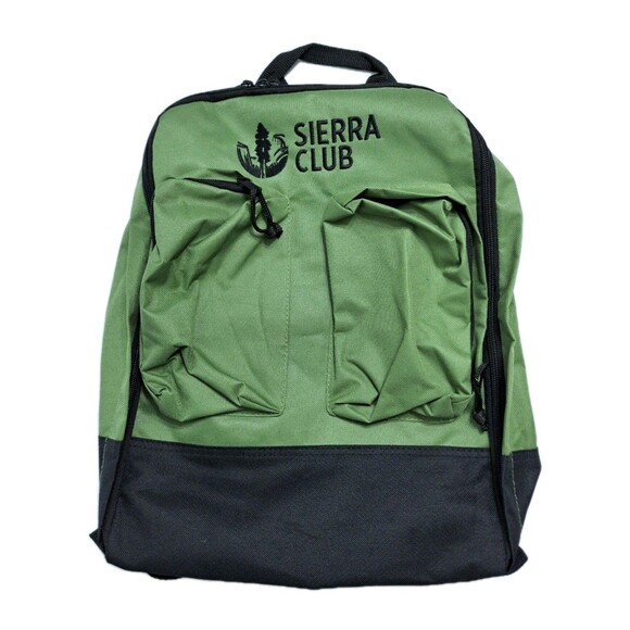 Sierra Club Olive Green Pocket Hiking Backpack - Picture 1 of 7